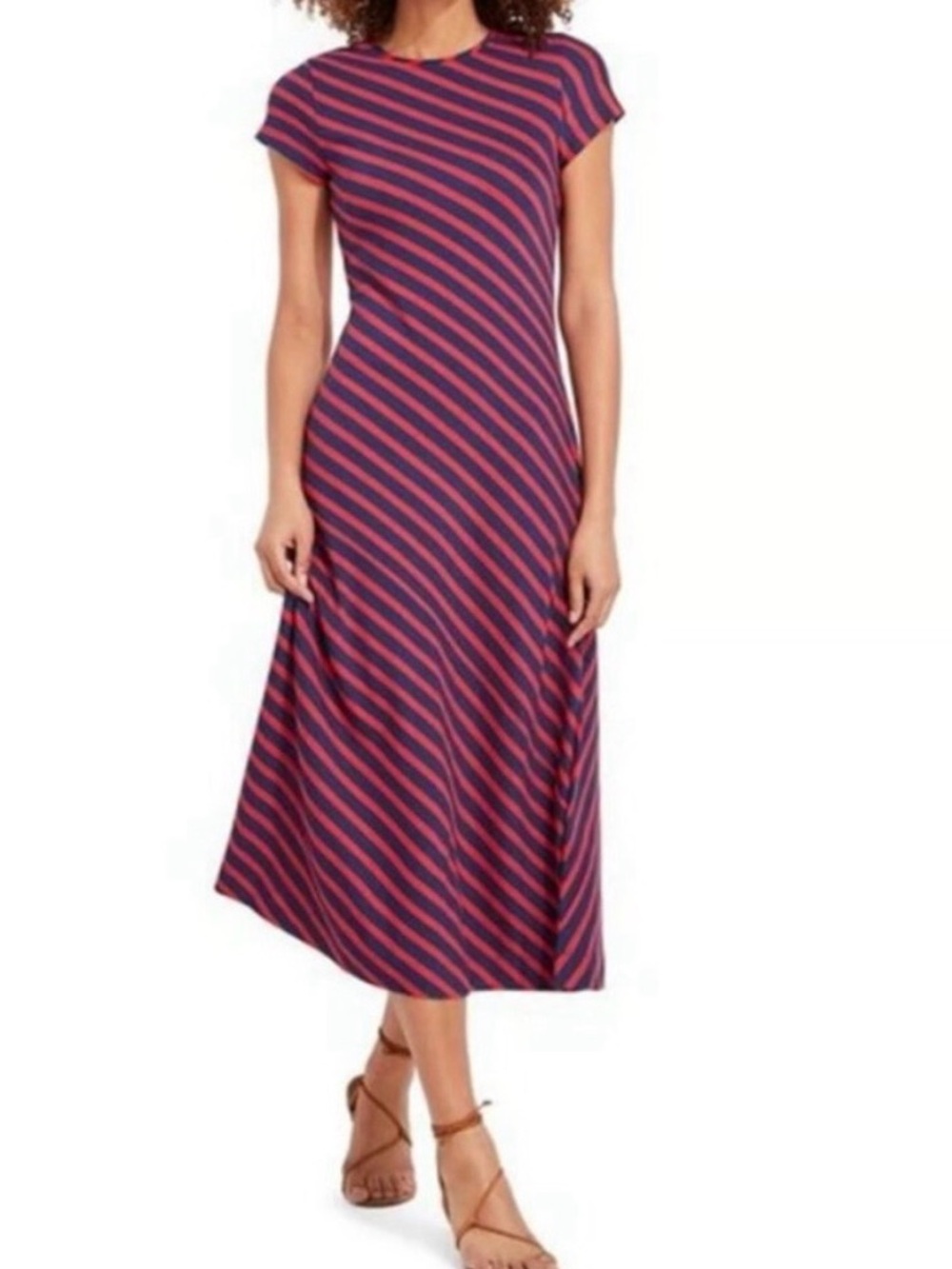 Vineyard Vines blue and red striped maxi dress Size S 4th of July Comfy Stretch